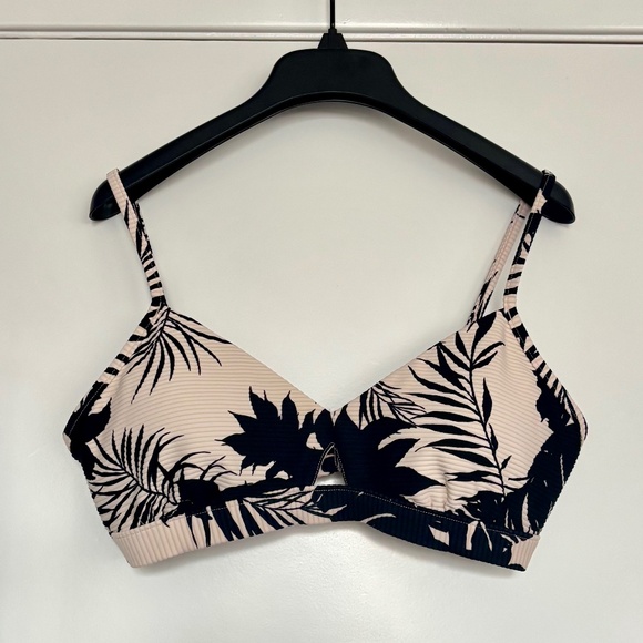 SEAFOLLY Australia Sunray Banded Triangle Bikini Top Sz 10 - Picture 1 of 7
